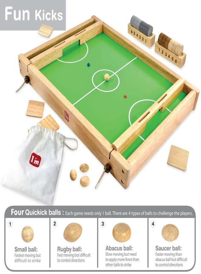 I'm Big Flick n Kick: Wooden Multi Tabletop Indoor Portable Board Games for Kids and Family - Image 4